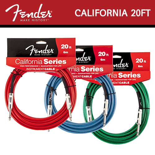 펜더(Fender) California Instrument Cable / 20FT(6M) / 기타 케이블 / 악기 케이블