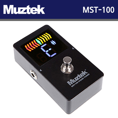 뮤즈텍(Muztek) MST-100 / MST100 / 컬러 디스플레이 / 듀얼 바이패스 기능 / 스테이지 튜너 / 페달 튜너
