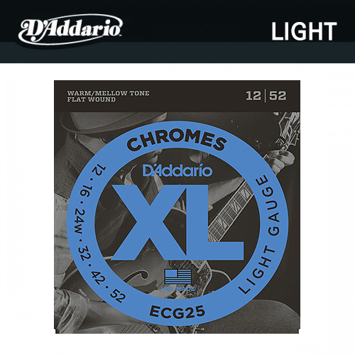 다다리오(Daddario) Chromes Flat Wound Light (012-052) / ECG25 / 일렉기타줄 / 일렉기타스트링