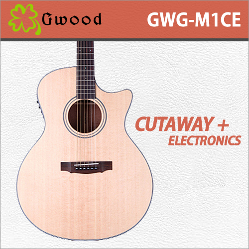 [당일배송] 지우드 GWG-M1CE / Gwood GWGM1CE / 국내생산 / 탑솔리드 EQ 통기타