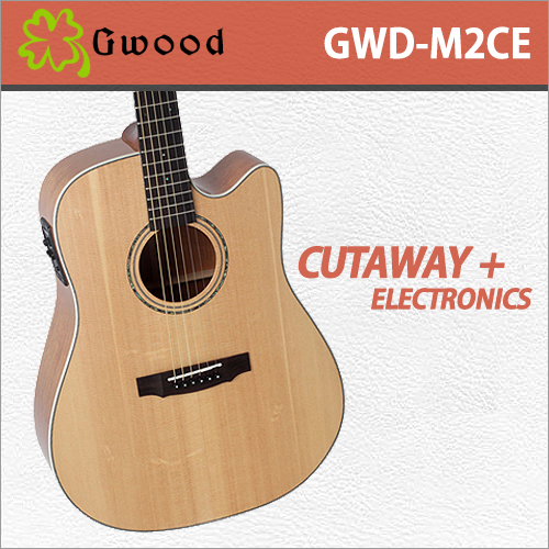 [당일배송] 지우드 GWD-M2CE / Gwood GWDM2CE / 국내생산 / 탑솔리드 EQ 통기타