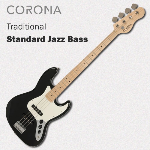 코로나 베이스 기타 Traditional Standard Jazz Black Maple