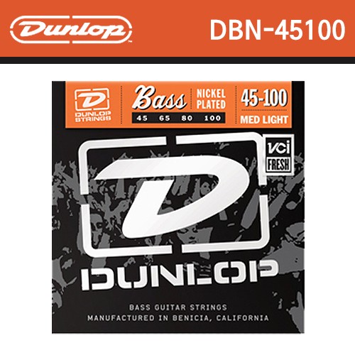 던롭(Dunlop) Electric Bass Nickel Strings (Med-Light 45-100)