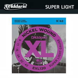 다다리오(Daddario) Nickel Wound Super Light (009-042) / EXL120 / 일렉기타줄 / 일렉기타스트링