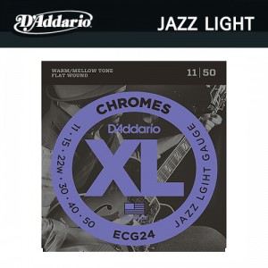 다다리오(Daddario) Chromes Flat Wound Jazz Light (011-050) / ECG24 / 일렉기타줄 / 일렉기타스트링