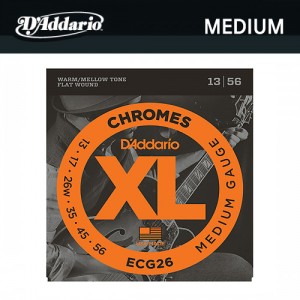 다다리오(Daddario) Chromes Flat Wound Medium (013-056) / ECG26 / 일렉기타줄 / 일렉기타스트링