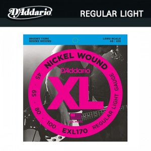 다다리오(Daddario) Nickel Wound Regular Light (045-100) / EXL170 / 베이스기타줄 / 베이스기타스트링