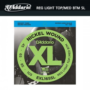다다리오(Daddario) Nickel Wound Regular Light Top Medium Bottom (045-105) / EXL165SL / 롱스케일 베이스기타줄 / 롱스케일 베이스기타스트링