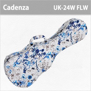 [당일배송] 카덴자 UK-24W 화이트 블루 플라워 / Cadenza UK-24W White Blue Flower / 카덴자 콘서트 우쿨렐레/우크렐레 하드케이스