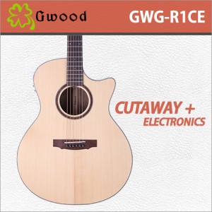 [당일배송] 지우드 GWG-R1CE / Gwood GWGR1CE / 국내생산 / 탑솔리드 EQ 통기타